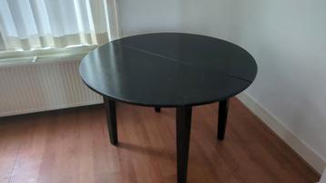 Gratis ronde keukentafel - Zwart, inklapbaar