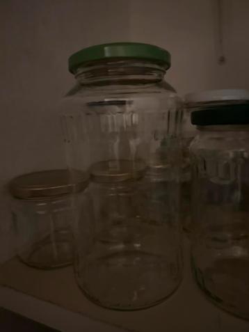 Glazen potten, diverse maten (7 stuks)