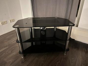 Modern glazen tv-meubel met 3 lagen