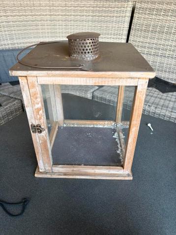 GRATIS - houten windlicht / lantaarn