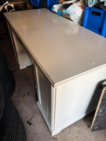 Wit gebruikt zwaar houten bureau