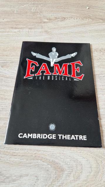 programmaboek Fame the musical