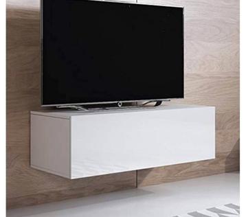 Tv meubel 100x30x40 cm hoogglans wit max 10/3 ophalen!!!