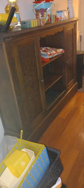 Ondiep eiken kasje - 120x160x35 cm