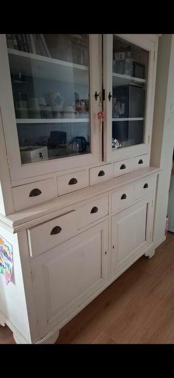 Bovenkant Buffetkast - Wit met Glazen Deuren