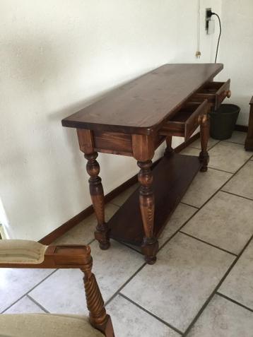 sidetable, donker eiken, 140x40x75 cm