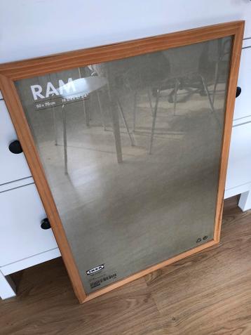 Twee lijsten RAM 50 x 70 cm Ikea blank hout