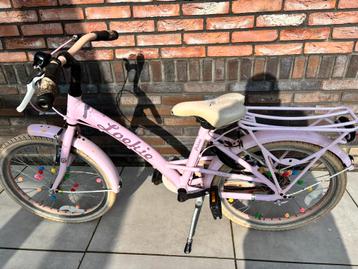 Roze Loekie kinderfiets 20 inch