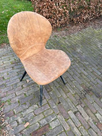 Moderne eetkamerstoel - Bruin kunstleer