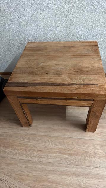 Teak houten bijzettafel