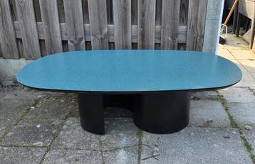 Design Salontafel Turquoise/Zwart Hardhout