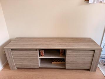 Modern TV meubel - dressoir houtlook – veel opbergruimte –