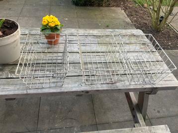 Set van 3 metalen draadmanden