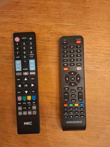 Afstandsbedieningen: HKC (defect) en Grundig (nieuw)
