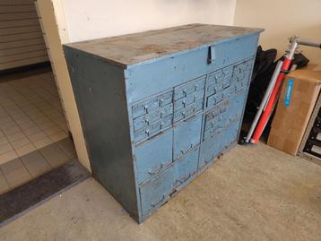 Vintage Legerkast 120x100x60 - Industriële Opbergkast