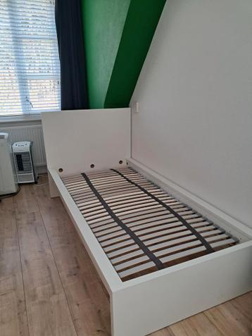 Malm 1 persoons bed wit