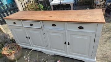 Groot dressoir wit hout landelijk Gratis!