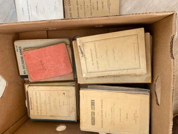 Oude Studieboeken: Frans, Duits, Engels, Geschiedenis enz.