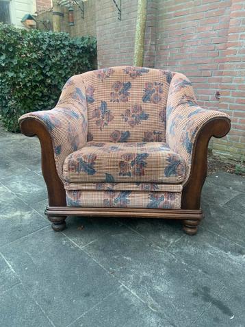 Grote fauteuil met bloemenprint