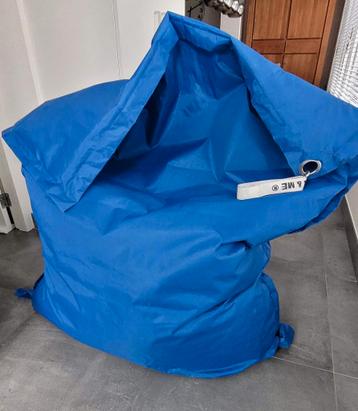 Blauwe zitzak voor binnen en buiten