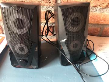 Compacte zwarte speakerset