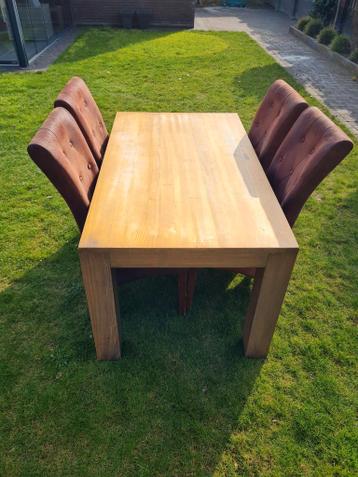 Eettafel 90x160 cm met gebruikssporen gratis af te halen