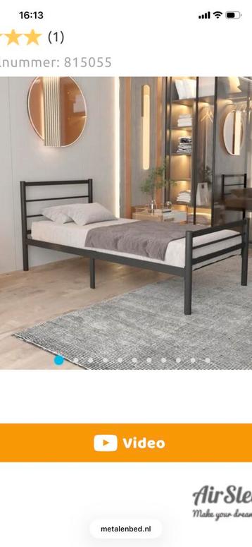 Gratis op te halen metalen bedframe 90x200 kleur:Antraciet