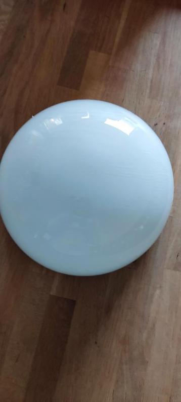 Witte ronde lampenkap, melkglas,  zonder toebehoren