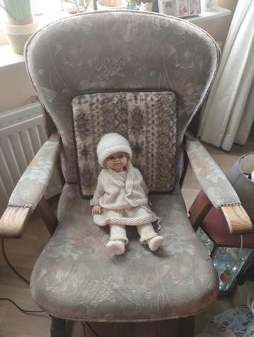 Houten stoel gestoffeerd GRATIS