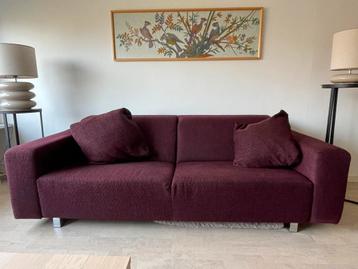 Bordeauxrood stoffen bankstel