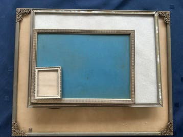 Set van 4 zilverkleurige fotolijsten, diverse formaten