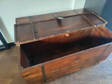 Eiken houten kist - 110x85x55 cm