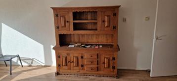 Blank eiken kast - 2 delen - 185x185x50cm