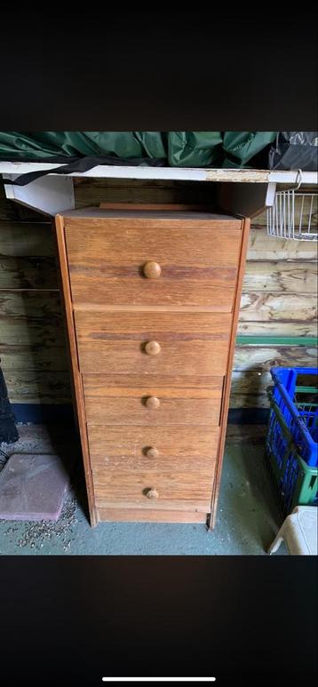 Houten ladekast met 5 laden - 110x46x42 cm