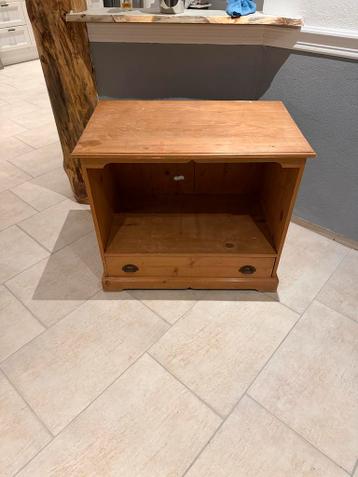 Houten kastje met lade en open vak