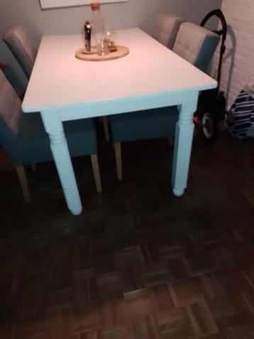 Eettafel wit landelijk 160cm
