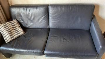 3-zitter, leer, zwart