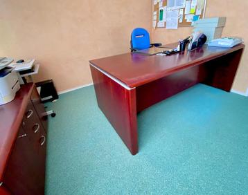 Complete Rode Bureaucombinatie: Bureau, Kasten, Ladeblok & S