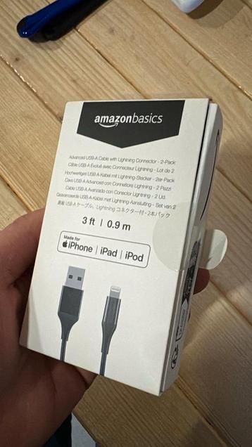 Amazon Basics USB-A naar Lightning-kabel Iphone 2 stuks