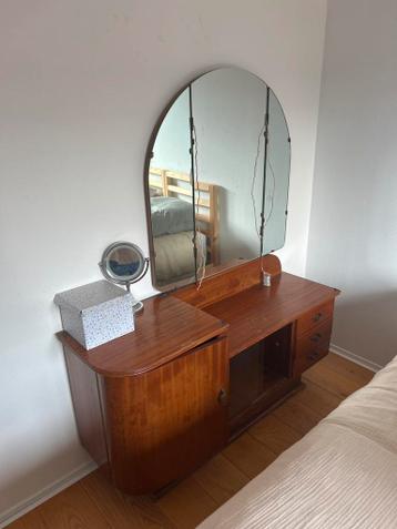 Vintage Kaptafel - Opknapper met Spiegel en Lades