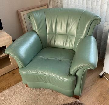 LEDEREN FAUTEUILS GROEN  2X