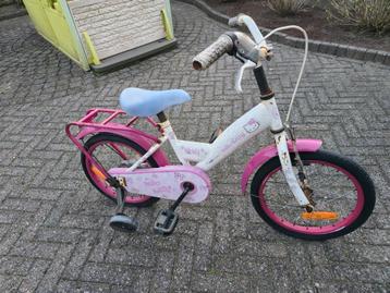Hello Kitty meisjesfiets 14 inch (met zijwieltjes) - Gratis