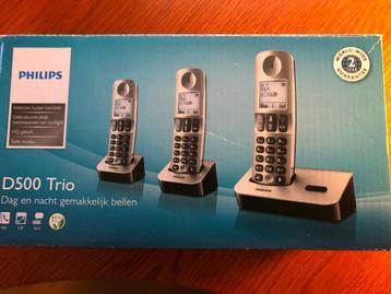 Draadloze Telefoon - Philips D5003B - 3 stuks