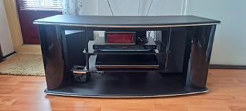 Zwart TV-meubel, 1.20m breed, in goede staat