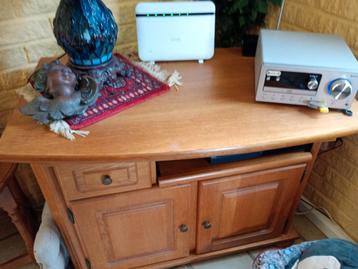 Gratis! Massief lichteiken Audiomeubel/TV kast