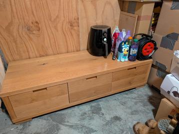 Houten TV-meubel/dressoir met 3 lades