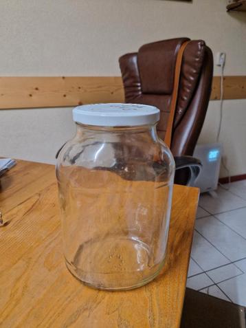 9 stuks glazen potten