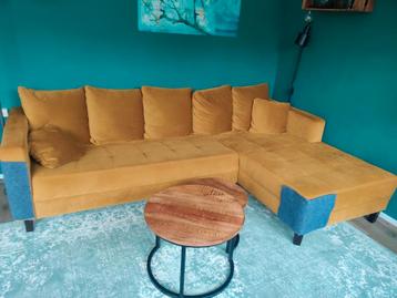 Hoekbank Elnora mosterdgeel - Gratis af te halen op 18 maart