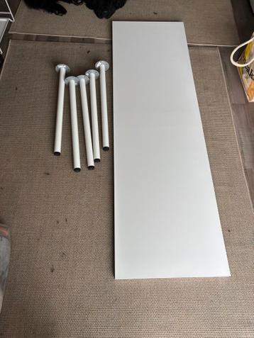 IKEA LINNMON tafelblad wit + 5 poten gratis ophalen