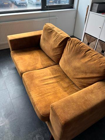 Comfortabele 2-zits bank - UMIX - Okergeel stof